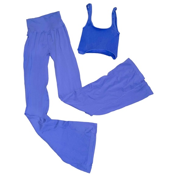 Free People Pants - NEW Free People Good Karma Flare Pants & Happiness Runs top [Set]